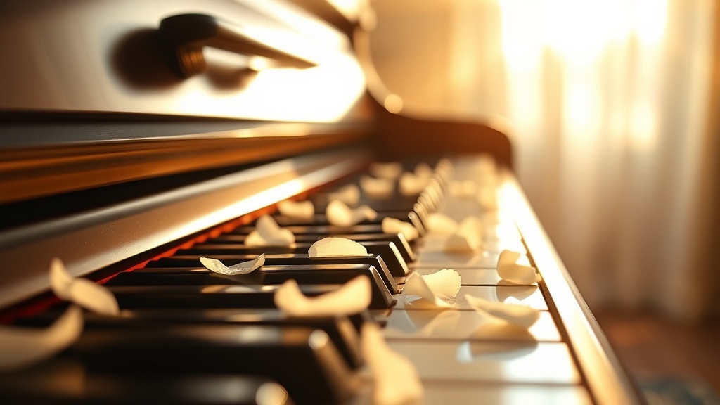 Piano y rosas